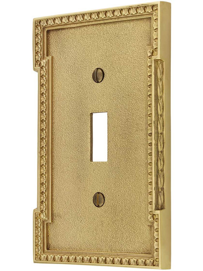 Neoclassical Single Toggle Switch Plate.